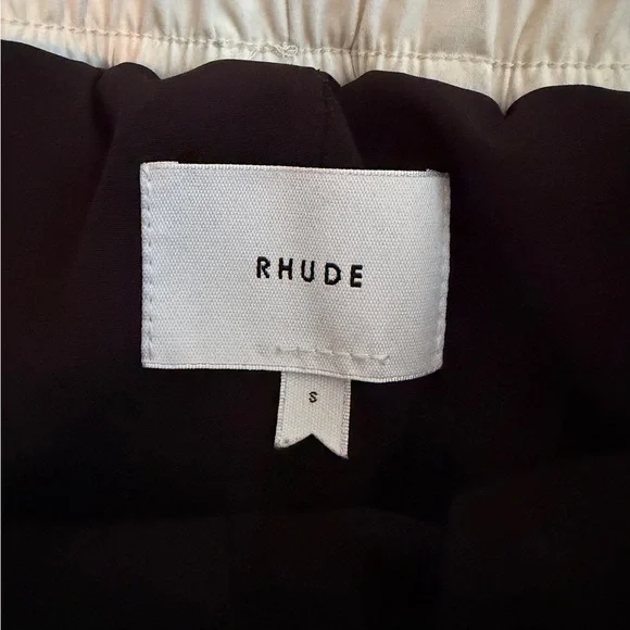 Rhude Ski Track Pants Black White Men's Size S EUC